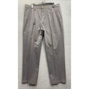 Timber Creek Flex Khakis Casual Pants Mens Pleated Front Career Brown 38X31